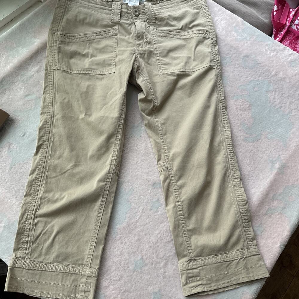 Aventura Clothing Organic Cotton Sustainable Crop Pants Women's 6 Khaki Stretch